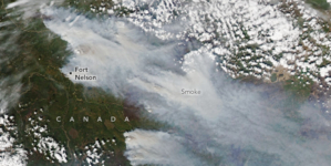Satellite Image Shows Canadian Wildfire Smoke Drifting Toward US