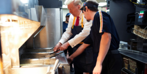 Donald Trump Working McDonald’s Fry Cooker in Pennsylvania Takes Off Online