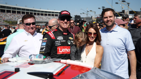 JD Vance Makes Rare NASCAR Appearance at Charlotte Motor Speedway