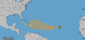 Potential Tropical Storm Nadine Path, Track as It Approaches Florida