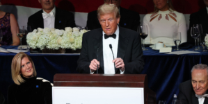 Trump Tears Into an Absentee Harris at Al Smith Dinner