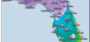 Map Shows Florida Cities Set to Freeze as Polar Cold Front Strikes