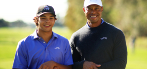 Tiger Woods Son Charlie Hits Epic Hole in One While Playing Alongside Father