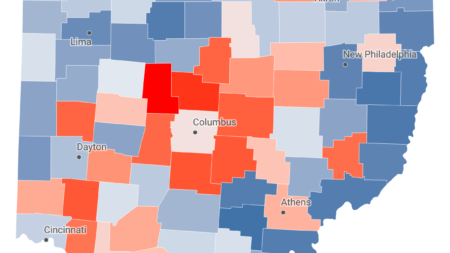 Ohio: Map Reveals Counties Where Population Is Shifting Most