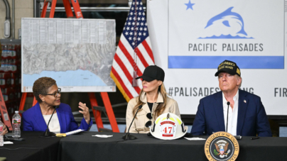 Trump Publicly Spars with Karen Bass After Touring Wildfire Damage