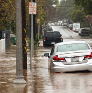 Atmospheric River Pummeling California Seen From Space