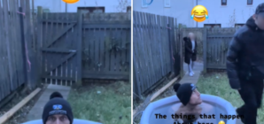 Man Takes Cold Plunge in Backyard—Then Strangers Enter Unexpectedly