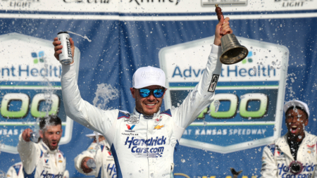 Kyle Larson Reacts To NASCAR Cup Series Kansas Win: ‘Struggling A Little”
