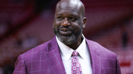 Shaquille O’Neal’s Viral Moment With Pacers’ Mascot Has NBA Fans Buzzing
