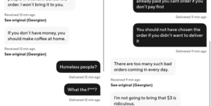 Woman Orders Coffee on DoorDash, ‘Shocked’ at Message She Then Receives