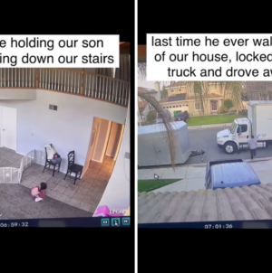 Security Cam Captures Dad of Three With Kids, but in Hours He’ll Be Gone