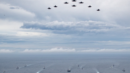 Photos Show US and Allies Staging War Games Near China