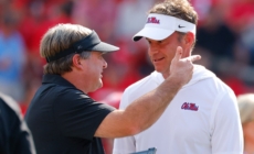 Lane Kiffin Caught Joking With Ref at Kirby Smart’s Expense