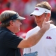 Lane Kiffin Caught Joking With Ref at Kirby Smart’s Expense