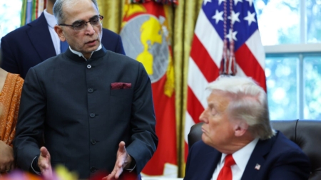 Donald Trump fumbles Indian ambassador’s name during Diwali celebration