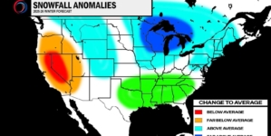 La Niña map shows snowfall forecast for each state this winter