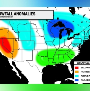 La Niña map shows snowfall forecast for each state this winter