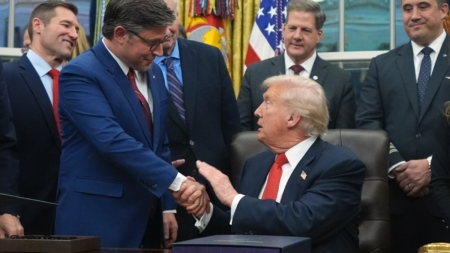 Will Donald Trump veto Epstein files bill? Mike Johnson raises possibility