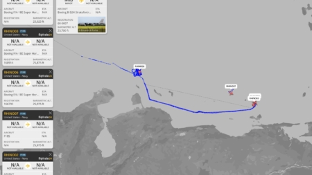 Map Shows US Air Force Strike Team Near Venezuela