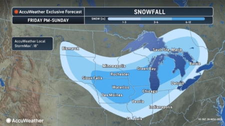 Winter Storm Map Shows Where Up to 12 Inches of Snow Could Strike