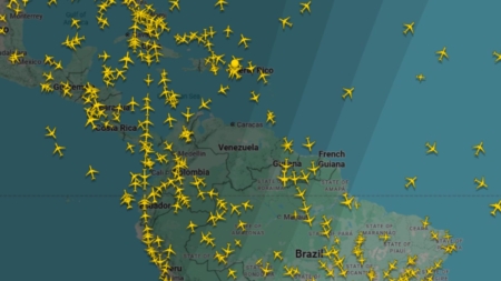 Flight tracker shows Venezuela airspace after Trump orders closure