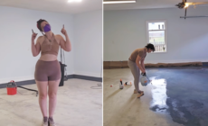 Woman Quoted $4,000 for Epoxy Floor in Garage, Does It Herself for $200