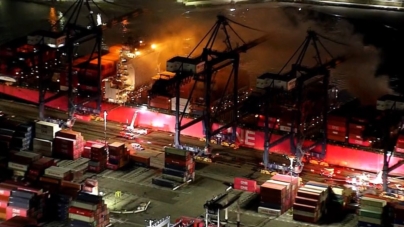 Los Angeles Port Fire: Container Ship Carrying Hazardous Materials Burns