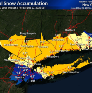 Map Shows Snow Forecast, Winter Storm Warnings for New York