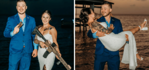 Kyle Rittenhouse Gets Married, Poses With Guns in Wedding Pics