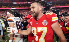 NFL Reacts to Viral Postgame Handshake Between Travis Kelce and Bo Nix