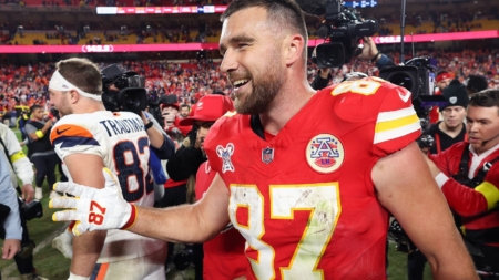 NFL Reacts to Viral Postgame Handshake Between Travis Kelce and Bo Nix