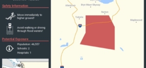 Washington Flood Evacuation Maps as Levee Fails