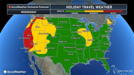 Maps Show Christmas Travel Weather in Each State