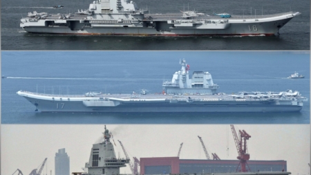 Satellites Find Two Chinese Aircraft Carriers at Naval Base