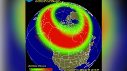 Map Reveals States Where Aurora Could Appear Tonight As Sun Burp Hits