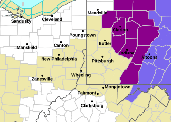 Pennsylvania ice storm warning map shows where hazards possible 