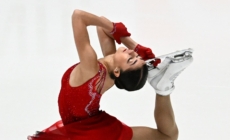 Woman Figure Skater Practices Historic Move Ahead of Olympic Final