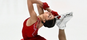Woman Figure Skater Practices Historic Move Ahead of Olympic Final