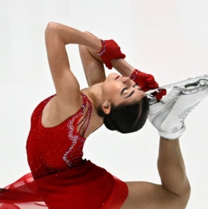 Woman Figure Skater Practices Historic Move Ahead of Olympic Final