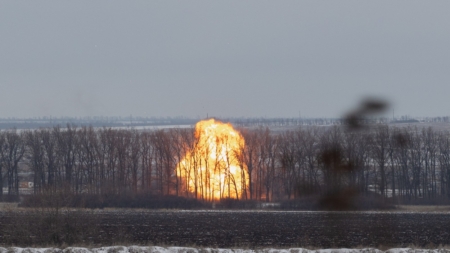 Ukraine Video Shows Russian Shahed Drone Being Wiped Out by F-16