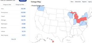 US power outage map shows 1 million hit across 10 states
