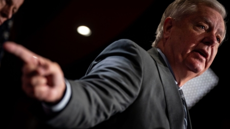 Lindsey Graham Shares New Look After Disney Bubble Wand Photo