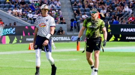 Fans React as Tom Brady, Logan Paul Get Chippy at Flag Football Classic