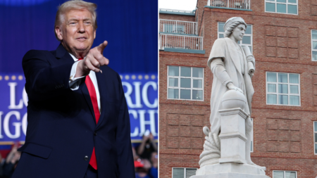 Trump Admin Installs Christopher Columbus Statue Near White House